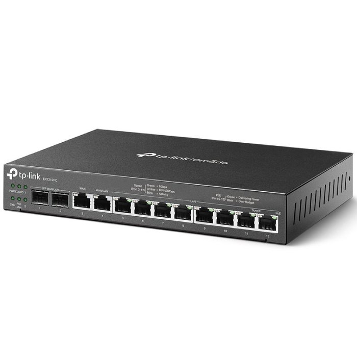 TP-Link Omada ER7212PC Router VPN Gigabit con 8 puertos PoE+